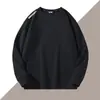Sudadera para hombre, estilo primavera y otoño, cuello redondo sin capucha, camiseta básica de manga larga, top versátil casual holgado, ropa para hombre
