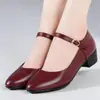 Zapatos de Trabajo para Mujer 2026 Otoño Nuevos Zapatos Negros No Cansan para Estar de Pie Mucho Tiempo Zapatos de Piel Suave Suela Suave Cómoda Tacones Altos Profesionales