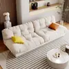 Sofá de Lujo Ligero Italiano Color Crema Fengyunduo Sala de Estar Simple Moderno Apartamento Pequeño Tela Tecnológica Sofá Recto para el Hogar