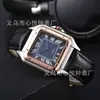 2024 Reloj de Tarjeta Cuadrado de Acero Inoxidable para Hombre con 3 Pines, Reloj de Cuarzo con Segundero y Calendario, Fabricante, Venta al por Mayor, Una Pieza