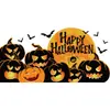 Lámpara de Calabaza de Halloween Decoración Estática Centro Comercial de Comercio Electrónico Pegatina para Ventana de Vidrio Pegatina para Puerta Pegatina Decorativa para Ambiente Festivo