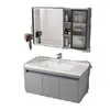 Juego de gabinete de baño de panal de aluminio espacial, gabinete de lavabo totalmente de aluminio, gabinete de lavabo de baño