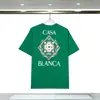 Camiseta de manga curta solta com estampa de frutas de verão estilo tropical Casablanca Nova Casablanca