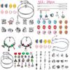 Suministro Directo Transfronterizo AliExpress Kit DIY Pulsera de Cadena Hueso de Serpiente Chapada en Plata Cuentas de Vidrio de Cristal Regalo de Navidad Año Nuevo