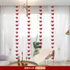 Faixa Longa de Casamento com Palavras Felizes, Pingente de Cortina, Decoração de Quarto de Casamento, Quarto de Casa Nova, Conjunto de Arte Latte Borboleta Estéreo 3D