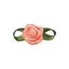 Rosa de 2 puntos con hoja curva, accesorios de adorno de capullo de rosa, accesorios para el cabello, accesorios para la ropa, adornos florales, mini rosa
