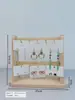 Soporte de Exhibición para Llaveros, Pendientes, Colgantes de Joyería Gancho Perchero de Joyería de Madera Maciza Color Nogal Alta Calidad al por Mayor