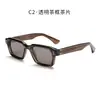 Óculos de Sol Polarizados Quadrados de Novo Estilo com Pequenos Rebites para Homens, Estilo de Rua Fashion, Óculos Quadrados Versáteis para Mulheres, Design de Pino Cp
