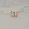 Colgante de Mariposa Esmaltado Chapado en Oro de Alta Retención de Color Accesorios DIY Cuentas para Pulsera Accesorios de Cadena para Suéter