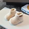 Botas de Algodão para Crianças, Botas Peludas para Meninas, Botas Curtas de Veludo de Inverno para Meninas, Botas de Neve Quentes de Lã para Bebê, Botas Boken