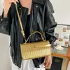 Bolso pequeño cuadrado texturizado de moda transfronterizo para mujer, nuevo bolso de hombro tejido de color liso para otoño 2026, bolso cruzado para el trabajo