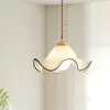 Elegante Lustre de Chapéu de Palha de Vidro Estilo Meio do Século para Sala de Jantar, Quarto, Recepção de Restaurante, Balcão de Bar, Lustre Decorativo Criativo de Designer