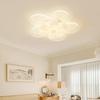 Lámpara de techo para dormitorio simple moderna protección ocular led lámpara para sala de estudio cálida flor estilo ins princesa niña lámpara para dormitorio principal