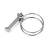 Aço Inoxidável 304/201 Abraçadeira de Mangueira de Fio Duplo Abraçadeira de Tubo Suporte de Tubo de Gás Tubo de Água Estrutura de Aço Abraçadeira de Tubo de Borracha