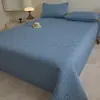 Colcha de cama de algodão puro dupla face, peça única, 100% algodão, lençol de cama tatami acolchoado, adequado para todas as estações, conjunto de três peças
