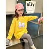 Camiseta de manga larga 100% algodón para niña 2026 nuevo top infantil elegante para niñas, para primavera y otoño, camiseta básica con estampado de dibujos animados