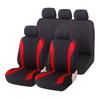 Comercio Exterior Exportación Transfronterizo Temu Estilo Cintura Negra Universal Cuatro Estaciones Asiento de Tela para Coche de Cinco Plazas Juego de 9 Piezas