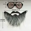 Boda, fiesta anual, baile de graduación, barba postiza divertida, accesorio de disfraz de Halloween, unisex, barba postiza realista, barba completa