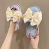 Nuevas Sandalias de Color Caramelo para Niña de Verano Transpirables Antideslizantes para el Hogar y el Interior Zapatillas con Lazo de Amor para Mujer