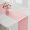 Toalha de mesa de cetim monocromática estilo nórdico, toalha de mesa de casamento, decoração de poliéster, cor sólida, cetim, toalha de mesa com borda cruzada