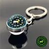 Novos Acessórios Transfronteiriços Chaveiro Luminoso Doze Constelações Chaveiro Pedra do Tempo Pingente de Touro Aquário