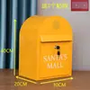 Buzón de Hierro Forjado Estilo Británico Montado en Pared con Cerradura, Caja de Amor