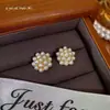 Pendientes de Perla Minimalistas Estilo Hong Kong Compacto Vintage, Pendientes Elegantes de Alta Gama, Nuevo Diseño Geométrico con Aguja de Plata 2026