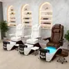 Manicure de Luxo Leve, Spa para Pés, Cadeira Spa para Pedicure, Cadeira Spa Elétrica com Massagem para Pés, Sofá Spa com Banho de Pés e Massagem no Encosto
