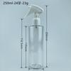 Botella atomizadora al por mayor de 200 ml, botella atomizadora transparente para subempaque, botella atomizadora para desinfección con alcohol, botella regadera pequeña, botella de plástico PET de 300 ml