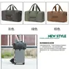 Bolsa de Lona Engrosada Bolsa Simple de Gran Capacidad Bolso de Mano para Larga Distancia Bolsa de Viaje Retro Europea y Americana Bolsa Resistente