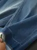 ¡El ajuste es increíble!~Jeans rectos bordados para mujer, nueva colección otoño 2026, tiro alto, elásticos, pantalones cropped, H091107