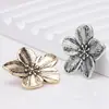 Botones Decorativos Metálicos de Flor Estilo Retro para Abrigo Cardigan Botones Decorativos Cosidos a Mano Accesorios de Ropa DIY Listos para la Venta