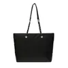 Bolso de Hombro de Gran Capacidad para Mujer, Estilo Nuevo Simple, Moda de Nicho de Gama Alta Acolchado con Cadena Bolso Tote para Viajes al Trabajo