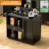 Juego de Mesa de Té Nuevo Estilo Chino Móvil para Uso Doméstico, Adecuado para Balcón, Completo con Gabinete de Té y Mesa de Té Pequeña para Oficina