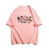 Camiseta de algodão branca de manga curta e pesada, feminina, verão, solta, casual, moderna, estilo americano, estilo meia manga, estilo preguiçoso