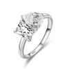 Anillo de plata S925 con personalidad para mujer, anillo de moda europeo y americano, anillo de diamantes chapado en platino con celebración transfronteriza en Internet, joyería de moda.