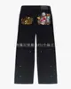 En Stock Transfronterizo Bordado Pesado Y2K Retro Americano Pantalones de Pierna Ancha Hip-Hop Street Sueltos Jeans Unisex
