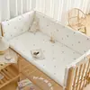 Barandilla de cama acolchada anticaídas para cuna de bebé para recién nacidos, acolchado suave anticaídas de algodón puro estilo coreano, barrera de cama infantil de empalme