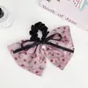 Diadema de Scrunchie de Lujo con Estampado de Rosas de Moda, Versátil Lazo para el Cabello, Accesorio para Cola de Caballo
