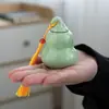 Cerámica Pequeña Calabaza Tarro de Té Chino Polvo Píldora Portátil Almacenamiento Tarro Sellado Retro Polvo Fragancia Pasta Botella Pequeña de Medicina