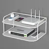 Caja de Almacenamiento de Pared para Wifi Estante para Colocar Router Sin Perforar Agujeros en la Pared Estante de Almacenamiento de Pared para Decodificador de TV