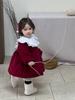 Roupas de Inverno para Crianças, Vestido Grosso para Bebê, Roupas Infantis Estilo Coreano, Saia de Veludo para Bebê, Casaco de Algodão para Menina