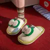 Pantufas de Algodão Infantil Desenho Animado Maçã Fofa Meninas 2025 Outono e Inverno Casa Interior e Exterior Peludas Pantufas de Algodão Pai-Filho