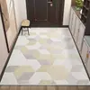 Alfombra de Entrada Transfronteriza Estilo Moderno Sencillo Felpudo Doméstico Resistente a la Suciedad Antideslizante Absorbente de Agua Vestíbulo Alfombra de Piso de Terciopelo de Cristal Dropshipping