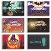 Cartão de felicitações transfronteiriço de Halloween Cartão postal Fantasma Desenho animado Cartão Susto Atmosfera de férias Buquê de flores para assar Cartões decorativos