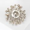 Estilo europeu e americano simples requintado popular liga strass broche girassol jóias populares colorido corpete pin