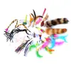 Suprimentos para animais de estimação brinquedo para gato vara para provocar gato cabeça de reposição de pena listra colorida espinho DIY vara de pescar interativa para gato fábrica em estoque