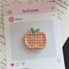 Pasador de Pelo de Manzana de Dibujos Animados de Color Sólido Combinación Perfecta Lunares Cuadros Lazo Flequillo Lindo Dulce Corazón de Niña Pin de Pato