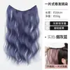 Mecha de Cabelo com Mechas de Uma Peça, Ultraleve e Fina, Aumenta o Volume do Cabelo, Cabelo Sintético Preto Longo Liso, Pequena Peça de Extensão de Cabelo Invisível e Sem Costura