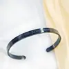 Popular Transfronterizo 6mm Simple Versátil Runa Acero Inoxidable Pulsera Joyería de Nicho Abierta en Forma de C Fabricante Venta al por Mayor